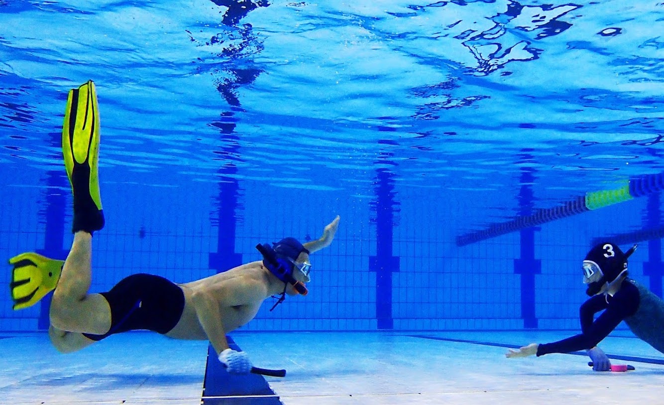 Underwater Football Action